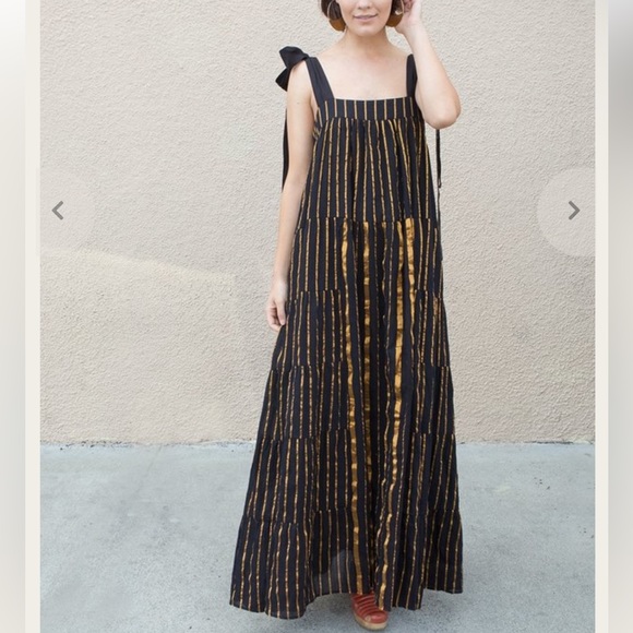 AISH Rayna black gold dress - Picture 1 of 5